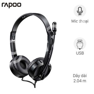 Tai nghe Rapoo H120 Stereo | Có dây, On-ear màu Đen, Bán Tai nghe Rapoo H120 Stereo | Có dây, On-ear giá rẻ cho học sinh - sinh viên
