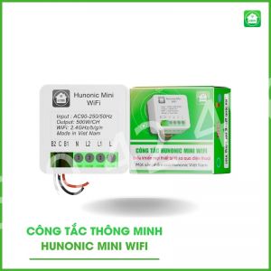 Công tắc điều khiển từ xa Hunonic Mini - Công Tắc Thông Minh điều khiển từ xa Hunonic Mini dễ lắp đặt giá cực tốt - Công tắc điều khiển từ xa wifi Hunonic Mini
