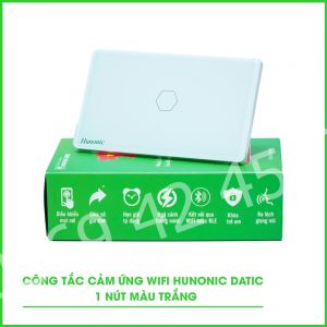 Công Tắc Cảm Ứng 1 Nút Wifi Hunonic Datic Màu Trắng - Công Tắc Cảm Ứng 1 Nút Wifi Hunonic Datic dễ lắp đặt giá cực tốt - Công Tắc Cảm Ứng 1 Nút Wifi Hunonic Datic tiện lợi bền bỉ, sang trọng ngôi nhà