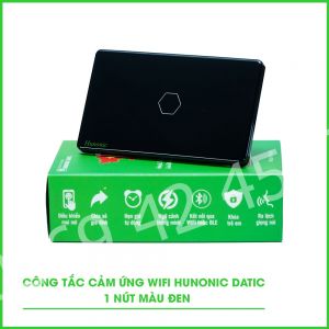 Công Tắc Cảm Ứng 1 Nút Wifi Hunonic Datic Màu Đen - Công Tắc Cảm Ứng 1 Nút Wifi Hunonic Datic dễ lắp đặt giá cực tốt - Công Tắc Cảm Ứng 1 Nút Wifi Hunonic Datic tiện lợi bền bỉ, sang trọng ngôi nhà